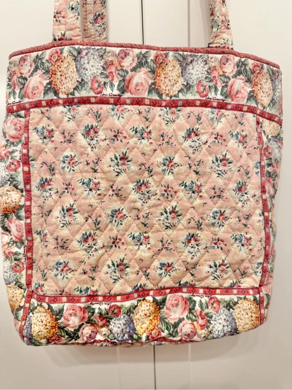 VINTAGE 90s VERA BRADLEY *RARE* Paisley Pink Paddy Patty Tote Bag Retired 1996